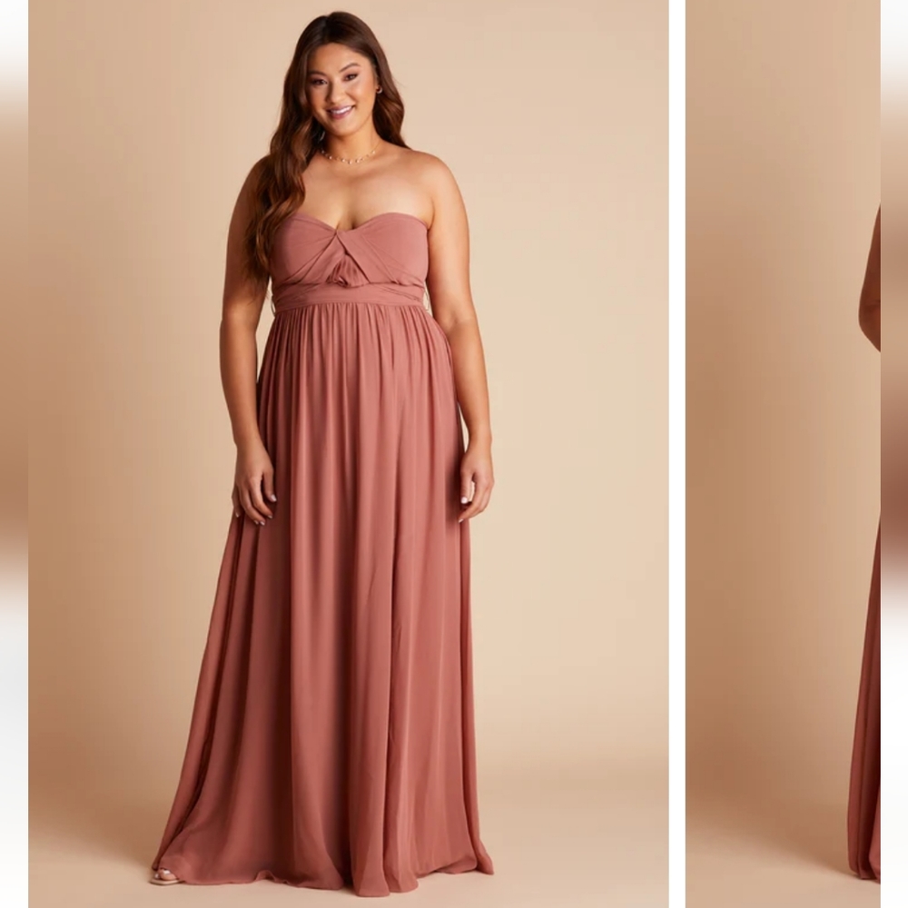 Birdy Grey Curve Grace Convertible Dress in Chiffon Desert Rose Size 1X